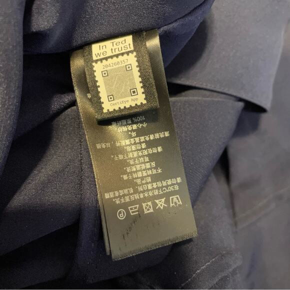 Ted Baker Navy Blue Lightweight Utility Cargo Minimalist Flan Jumpsuit 4 US 10 L - Picture 14 of 15